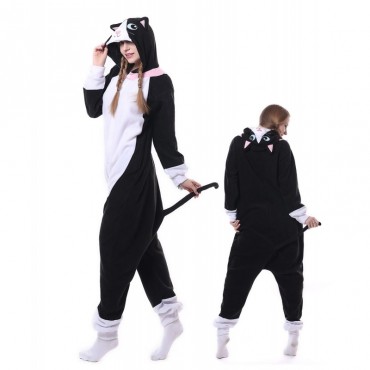 Black Cat Costume Pajama Onesie Kigurumi Jumpsuit