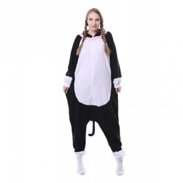 Black Cat Costume Pajama Onesie Kigurumi Jumpsuit