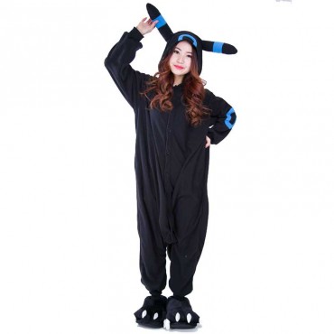 Black Pokemon Costume Pajama Onesie Kigurumi Jumpsuit