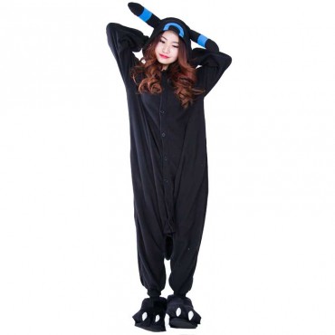 Black Pokemon Costume Pajama Onesie Kigurumi Jumpsuit