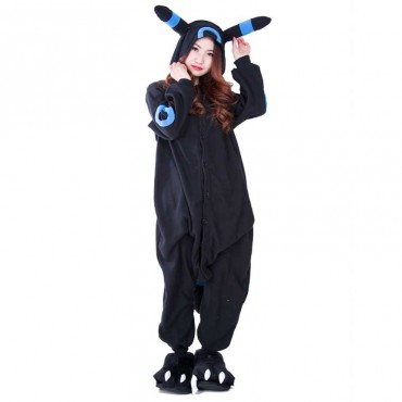 Black Pokemon Costume Pajama Onesie Kigurumi Jumpsuit