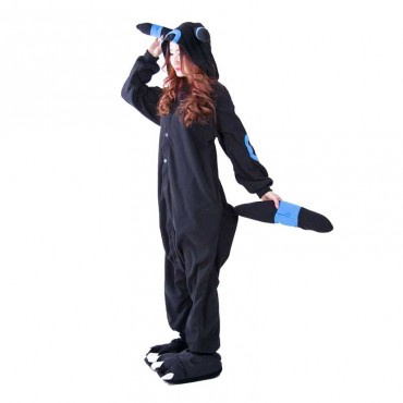 Black Pokemon Costume Pajama Onesie Kigurumi Jumpsuit