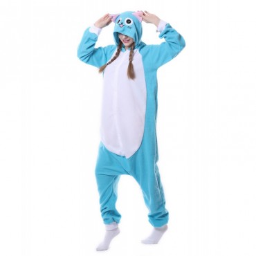 Blue Cat Costume Pajama Onesie Kigurumi Jumpsuit