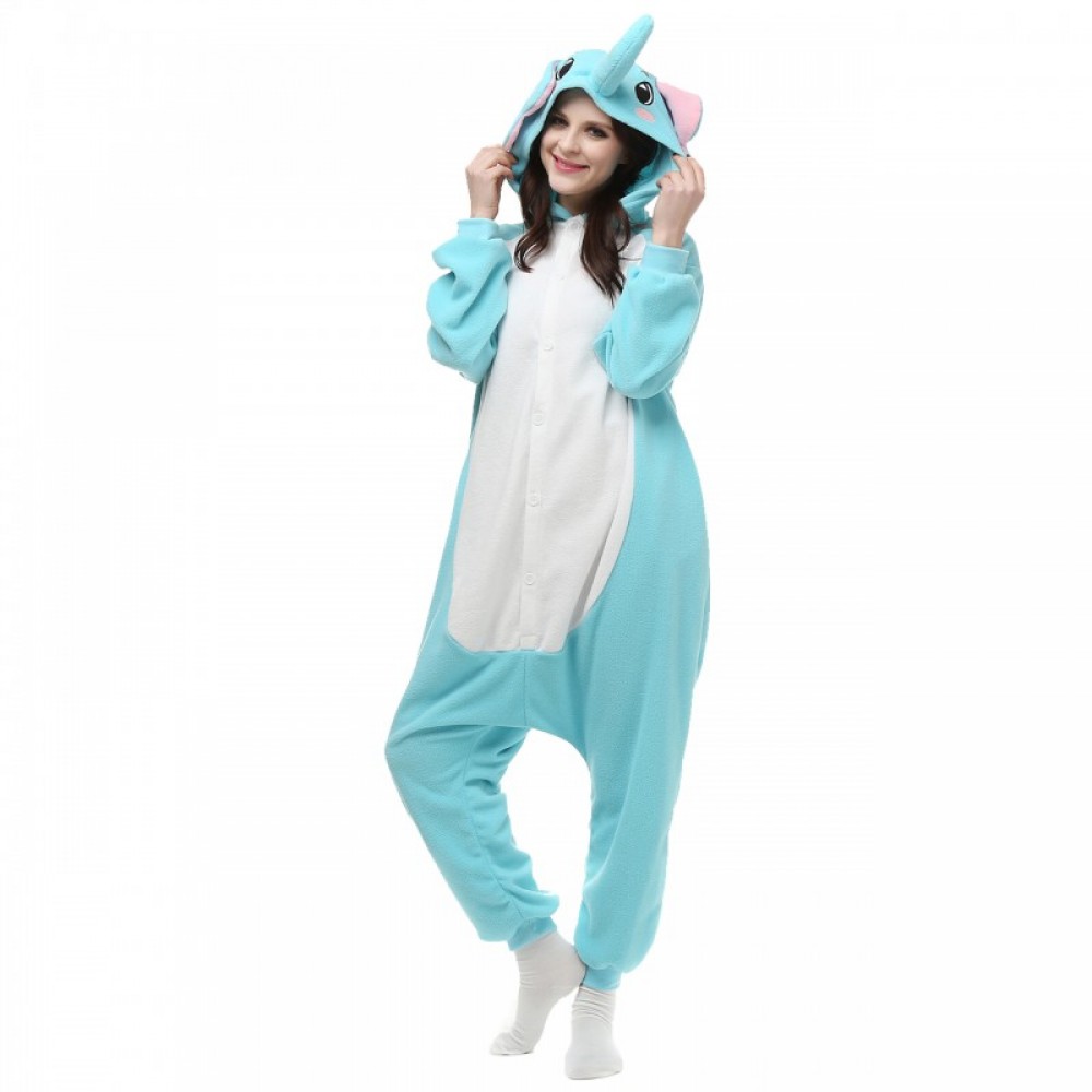Regenboghorn Blue Elephant Costume Pajama Onesie Kigurumi Jumpsuit