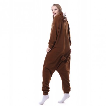 Brown Bear Costume Pajama Onesie Kigurumi Jumpsuit