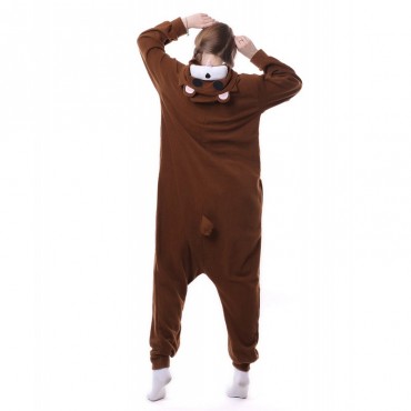 Brown Bear Costume Pajama Onesie Kigurumi Jumpsuit