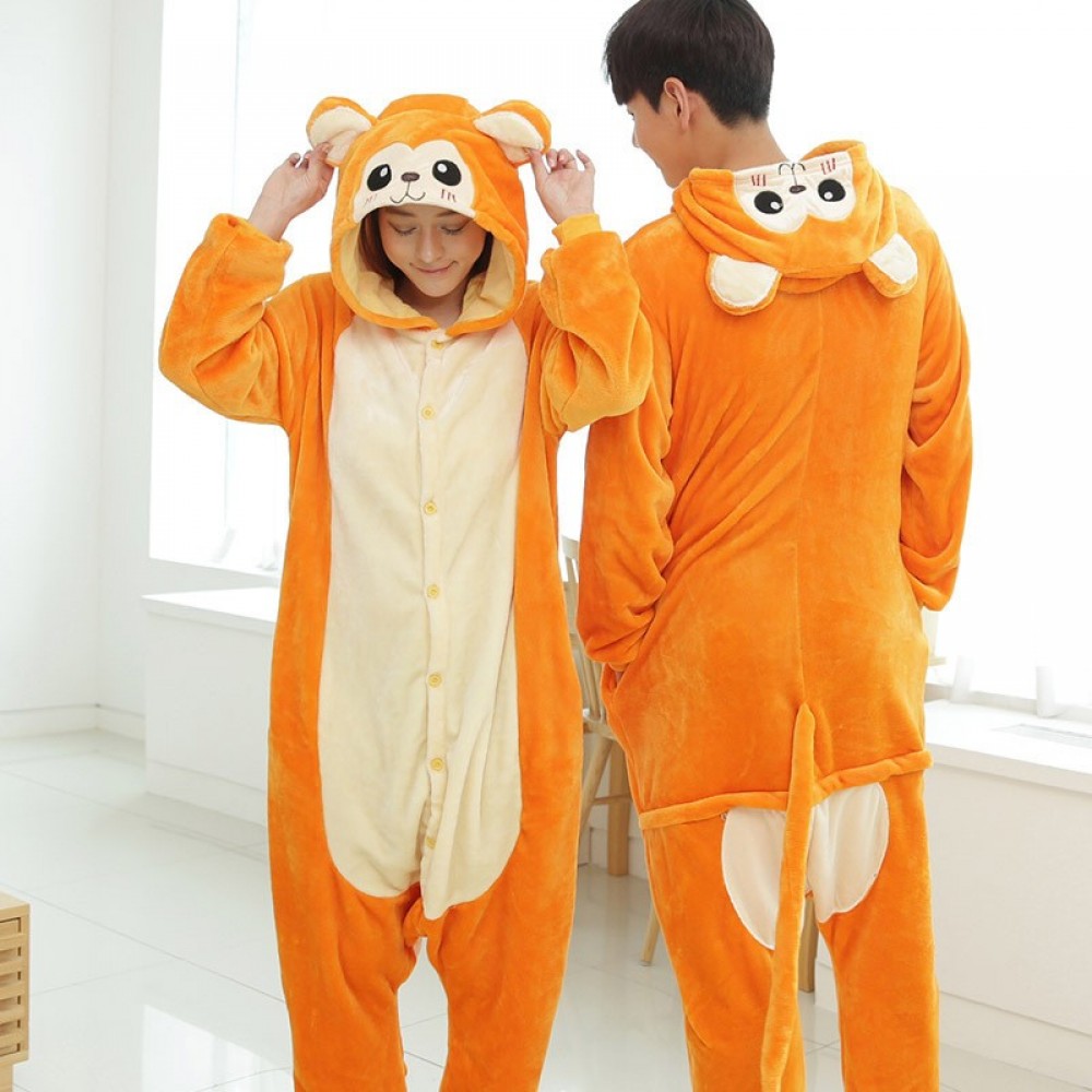 Regenboghorn Golden Monkey Costume Pajama Onesie Kigurumi Jumpsuit
