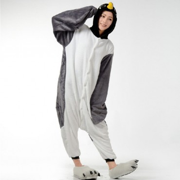 Grey Penguin Costume Pajama Onesie Kigurumi Jumpsuit