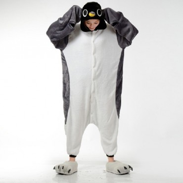 Grey Penguin Costume Pajama Onesie Kigurumi Jumpsuit