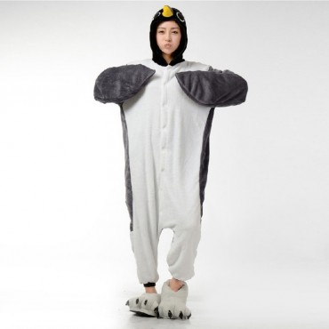 Grey Penguin Costume Pajama Onesie Kigurumi Jumpsuit