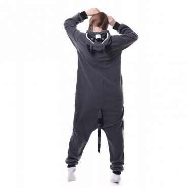 Grey Raccoon Costume Pajama Onesie Kigurumi Jumpsuit