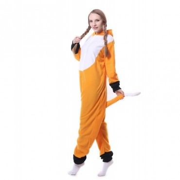 Orange Fox Costume Pajama Onesie Kigurumi Jumpsuit