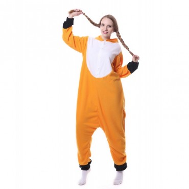 Orange Fox Costume Pajama Onesie Kigurumi Jumpsuit