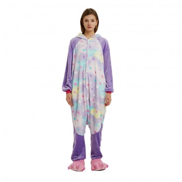 Purple Panda Costume Pajama Onesie Kigurumi Jumpsuit