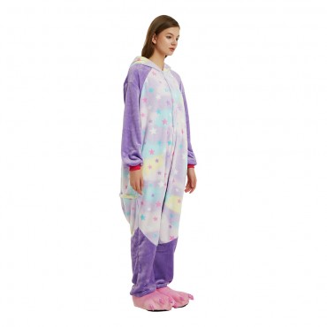 Purple Panda Costume Pajama Onesie Kigurumi Jumpsuit