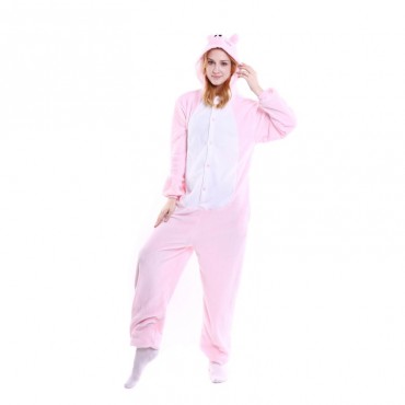 Pink Pig Costume Pajama Onesie Kigurumi Jumpsuit