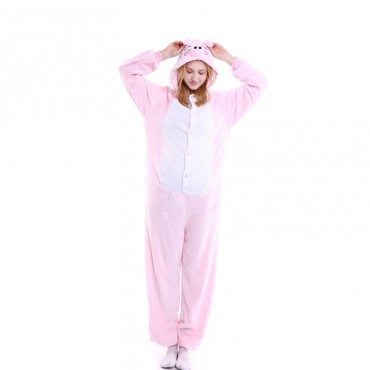 Pink Pig Costume Pajama Onesie Kigurumi Jumpsuit