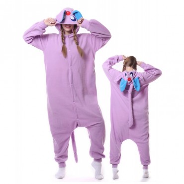 Purple Cat Costume Pajama Onesie Kigurumi Jumpsuit