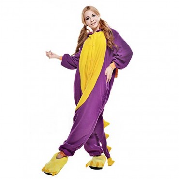 Purple Dragon Costume Pajama Onesie Kigurumi Jumpsuit