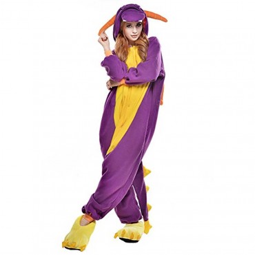 Purple Dragon Costume Pajama Onesie Kigurumi Jumpsuit