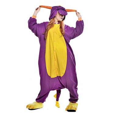 Purple Dragon Costume Pajama Onesie Kigurumi Jumpsuit