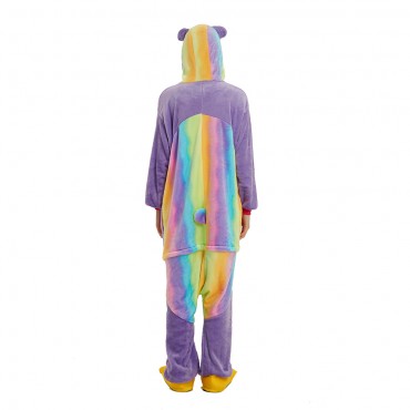 Rainbow Panda Costume Pajama Onesie Kigurumi Jumpsuit