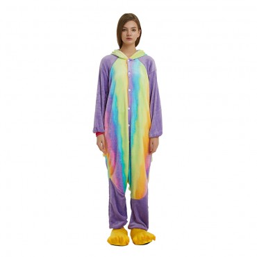 Rainbow Panda Costume Pajama Onesie Kigurumi Jumpsuit