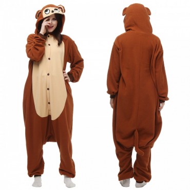 Round Ear Monkey Costume Pajama Onesie Kigurumi Jumpsuit