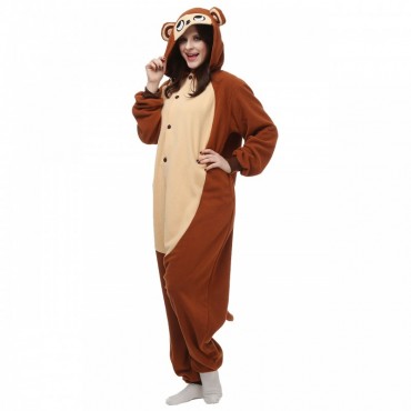 Round Ear Monkey Costume Pajama Onesie Kigurumi Jumpsuit