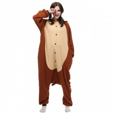 Round Ear Monkey Costume Pajama Onesie Kigurumi Jumpsuit