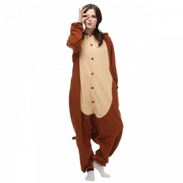 Round Ear Monkey Costume Pajama Onesie Kigurumi Jumpsuit