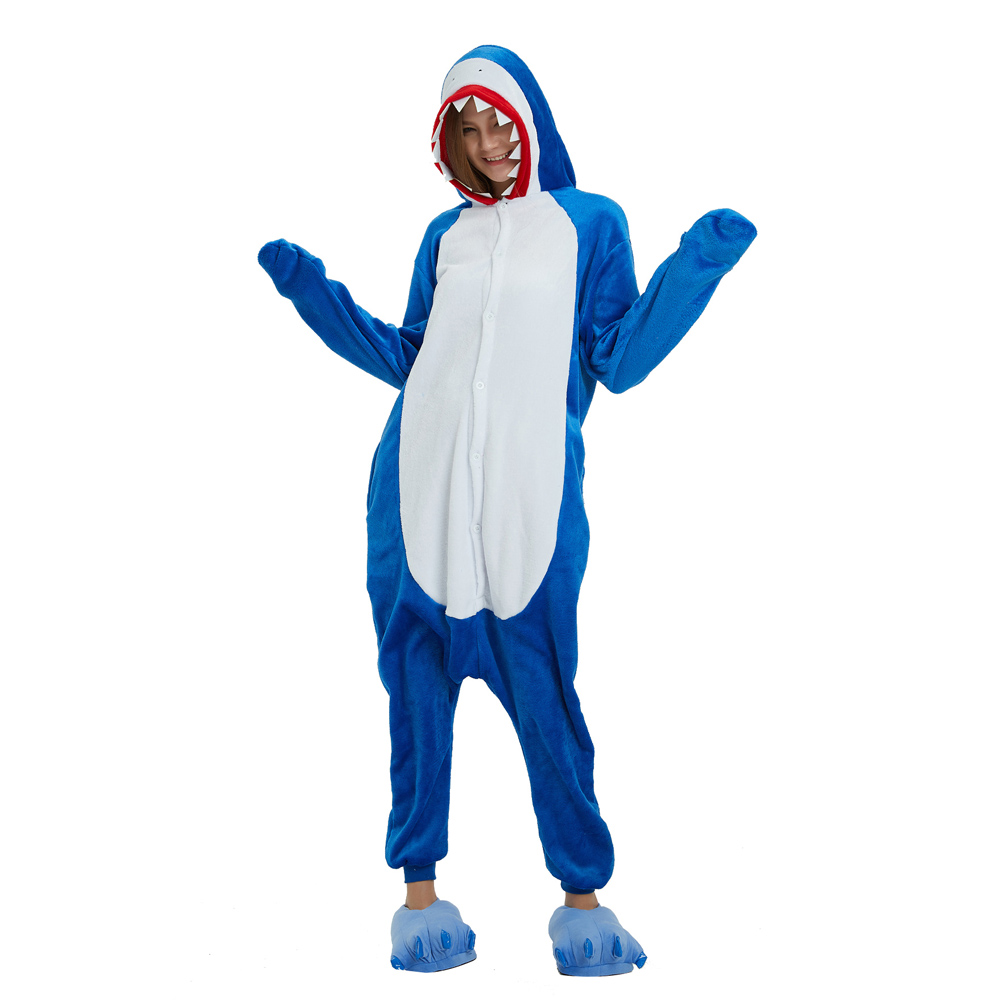 Shark Costume Pajama Onesie Kigurumi Jumpsuit