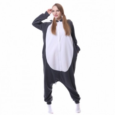 Grey Wolf Costume Pajama Onesie Kigurumi Jumpsuit