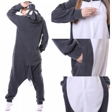 Grey Wolf Costume Pajama Onesie Kigurumi Jumpsuit