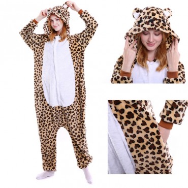 Leopard Bear Costume Pajama Onesie Kigurumi Jumpsuit