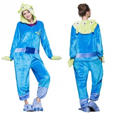 Little Green Men Costume Pajama Onesie Kigurumi Jumpsuit