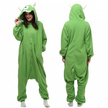 Mike Wazowski Costume Pajama Onesie Kigurumi Jumpsuit