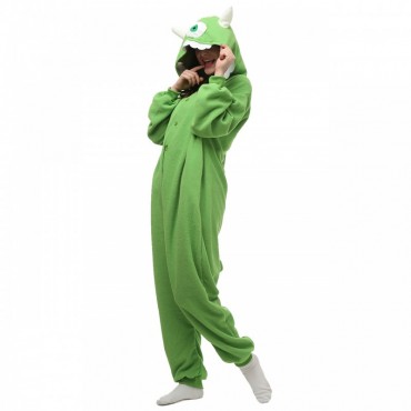 Mike Wazowski Costume Pajama Onesie Kigurumi Jumpsuit