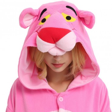 The Pink Panther Costume Pajama Onesie Kigurumi Jumpsuit