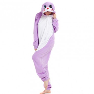 Purple Rabbit Costume Pajama Onesie Kigurumi Jumpsuit