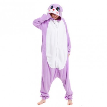 Purple Rabbit Costume Pajama Onesie Kigurumi Jumpsuit