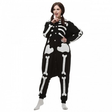 Skeleton Costume Pajama Onesie Kigurumi Jumpsuit