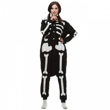 Skeleton Costume Pajama Onesie Kigurumi Jumpsuit