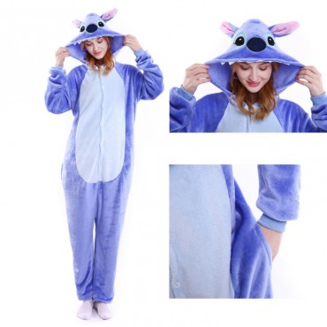 Purple Stitch Costume Pajama Onesie Kigurumi Jumpsuit