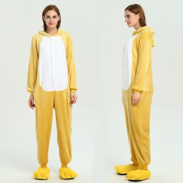 Yellow Bear Costume Pajama Onesie Kigurumi Jumpsuit