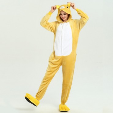 Yellow Bear Costume Pajama Onesie Kigurumi Jumpsuit