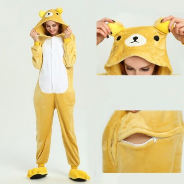 Yellow Bear Costume Pajama Onesie Kigurumi Jumpsuit