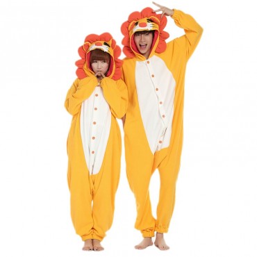 Yellow Lion Costume Pajama Onesie Kigurumi Jumpsuit