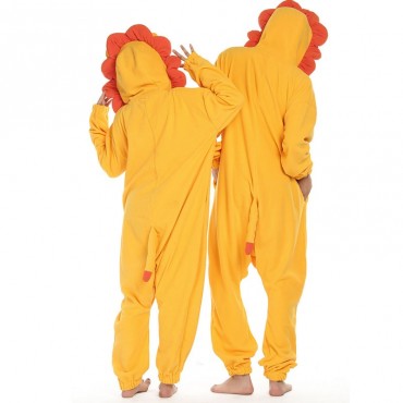 Yellow Lion Costume Pajama Onesie Kigurumi Jumpsuit