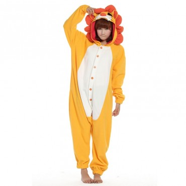 Yellow Lion Costume Pajama Onesie Kigurumi Jumpsuit